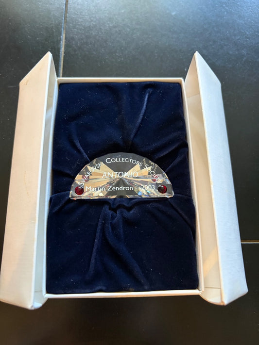 Swarovski crystal Antonio title plaque with box