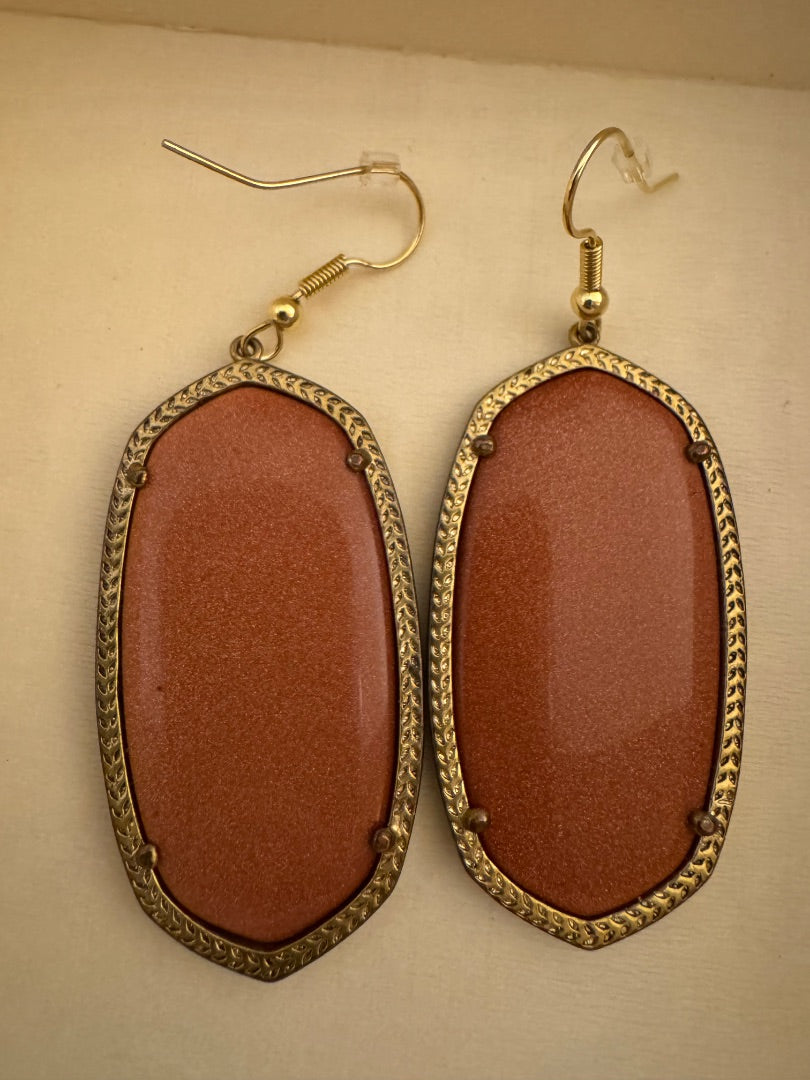 Sunstone dangle earrings