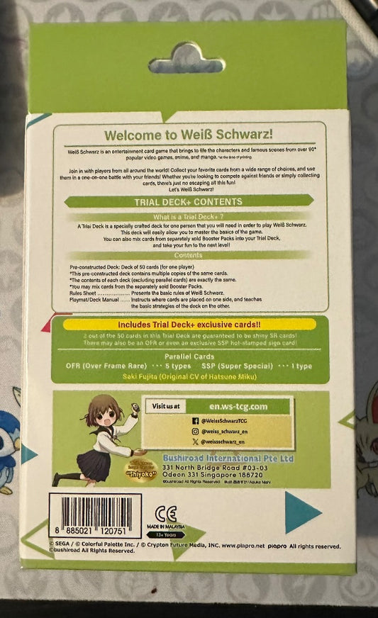 Weiss Schwarz Hatsune Miko Colorful Stage Trial Deck, 6 x 4 x 1