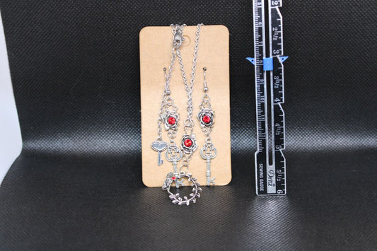 Designs by Raven Vintage-Inspired Earring and Necklace Set