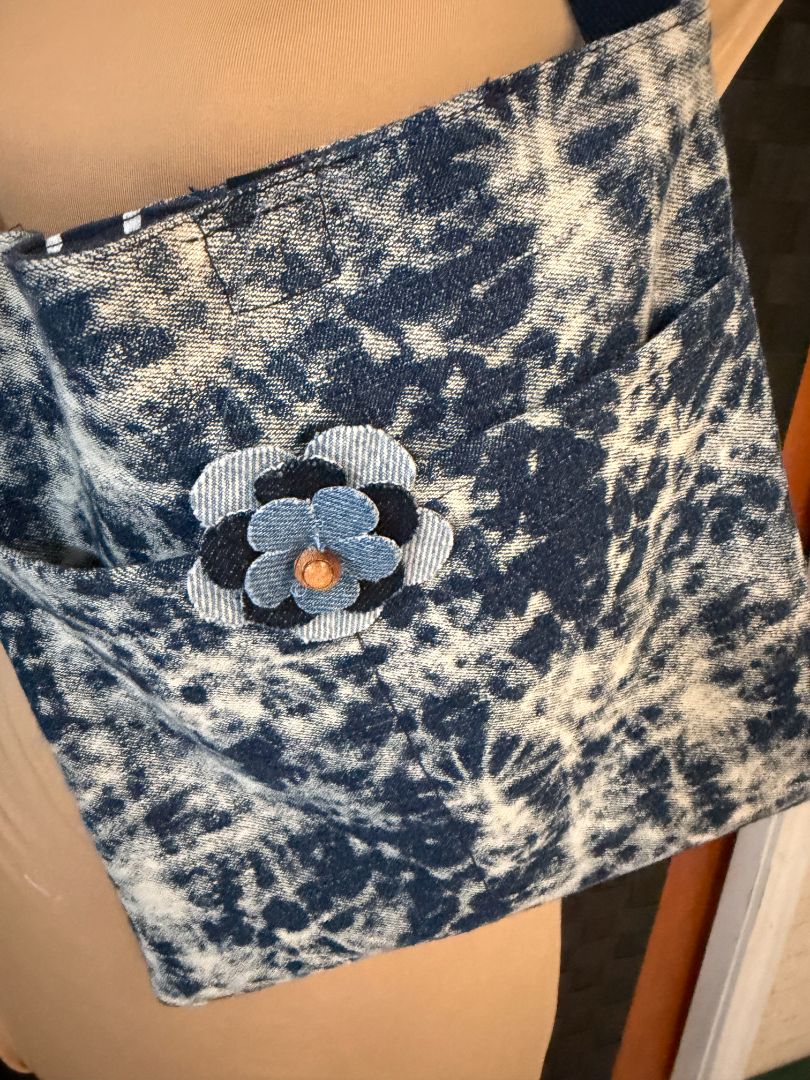 Denim Tye Dye Handbag Handmade by Kelly Hand Bags, Small