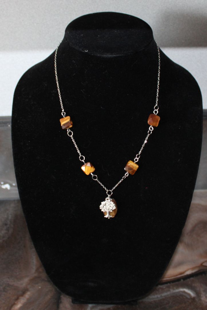 Designs by Raven Tree of Life Necklace with Tigers Eye