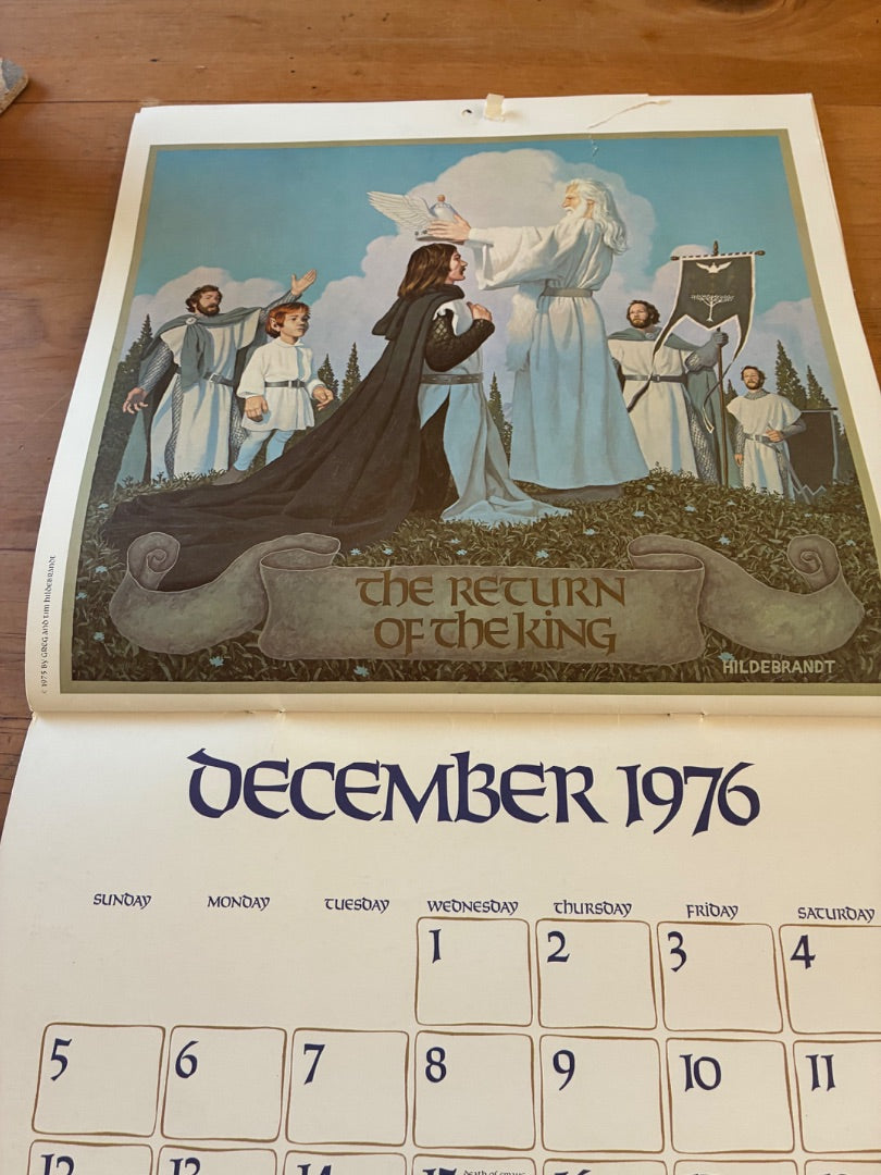 1976 Tolkien calendar by Brothers Hildebrandt