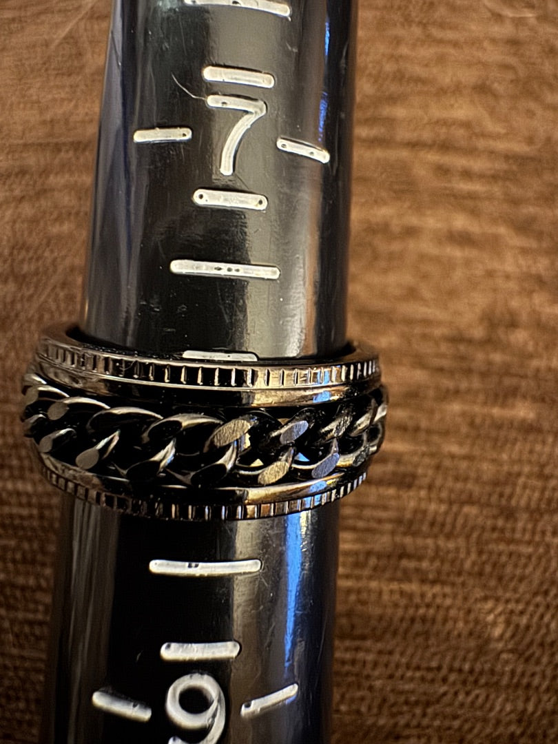 Band - Black w/braid 8