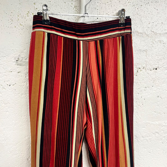 Striped Stretchy Flare Pants, S