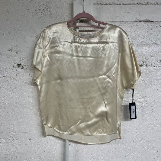 80s/90s Ivory Silk Blouse, M/L