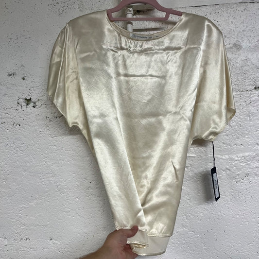 80s/90s Ivory Silk Blouse, M/L
