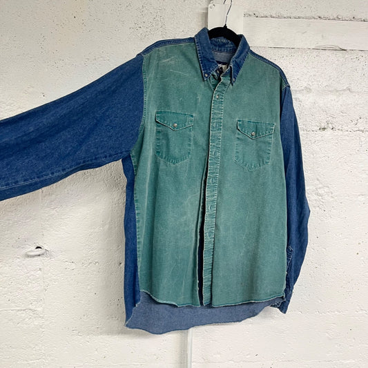 Men's 90s Wrangler Denim Shirt, L/Extra Long