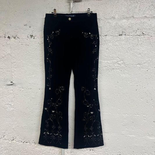 90s/00s Beaded Velvet Pants, 8/M