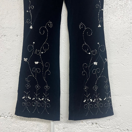 90s/00s Beaded Velvet Pants, 8/M