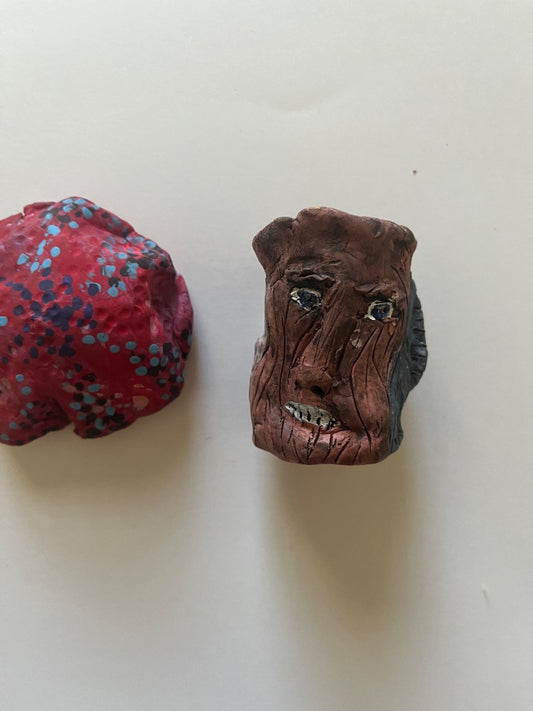 3 Faces Mushroom Jar with removable lid. Decor, 3 x 3