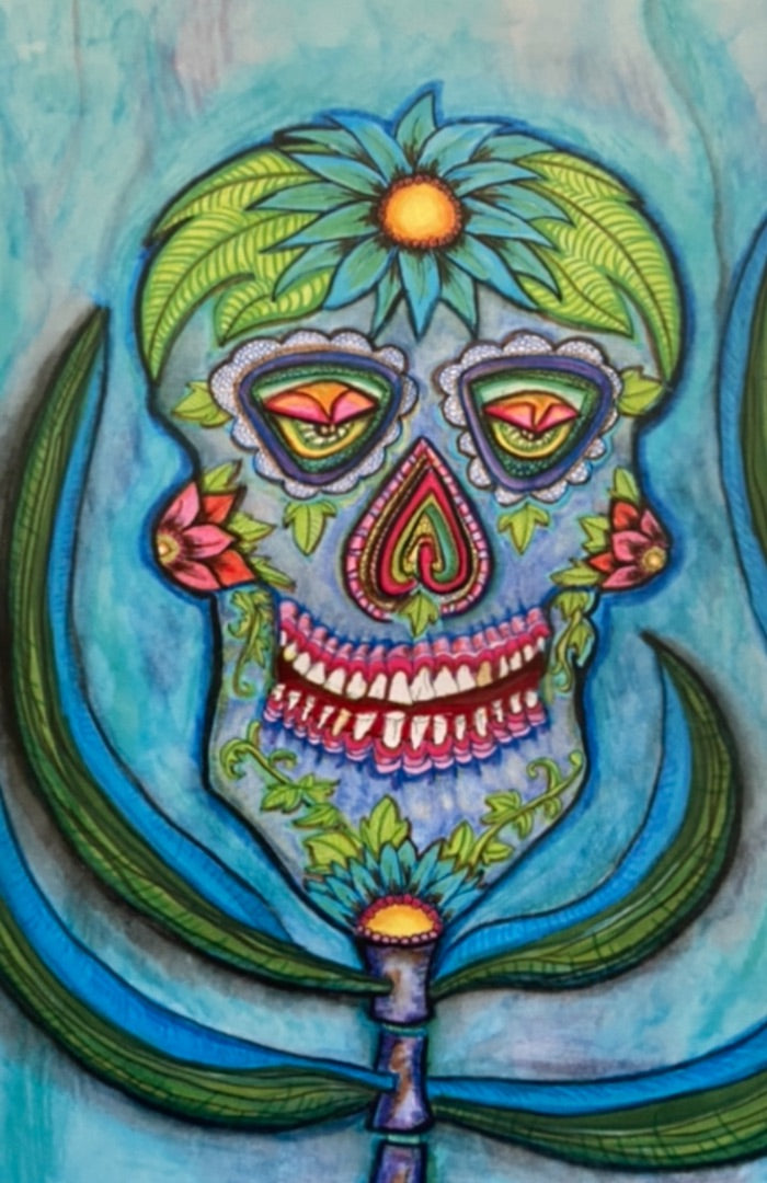 Mr. De Mayo is a colorful watercolor and ink print. Print 5x7,