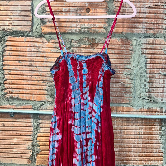 Tie-Dye Boho Maxi Dress, M