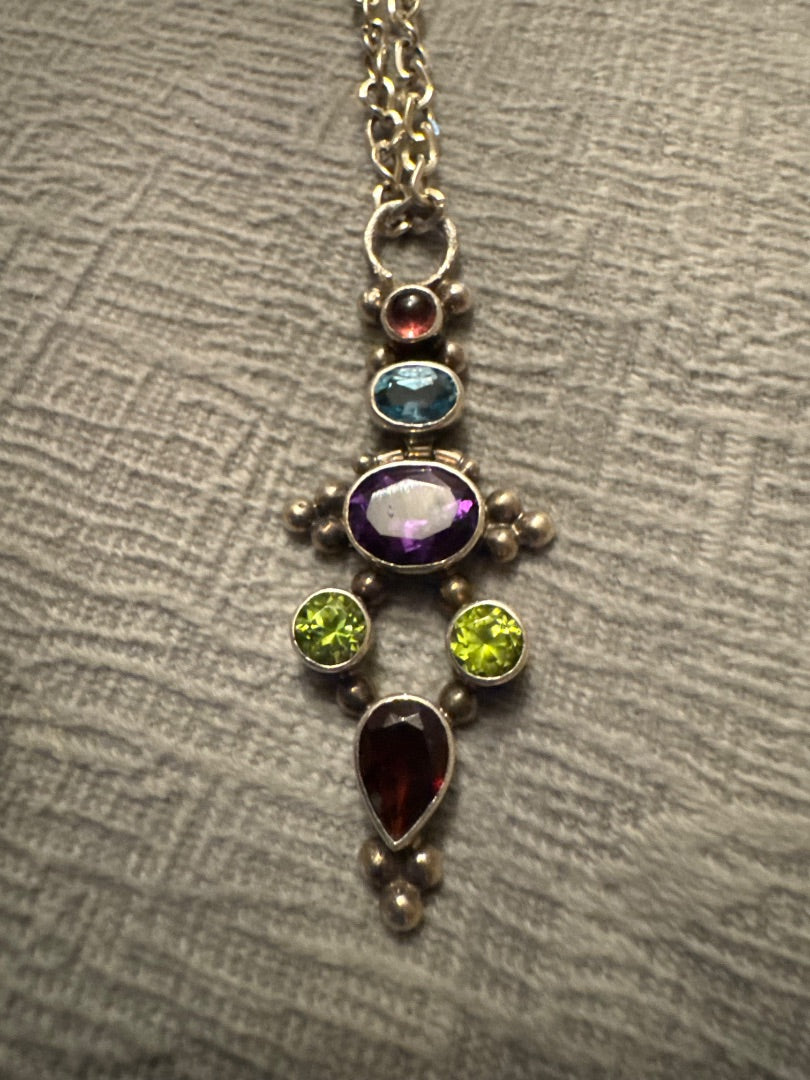 925 Jeweled Chakra Necklace
