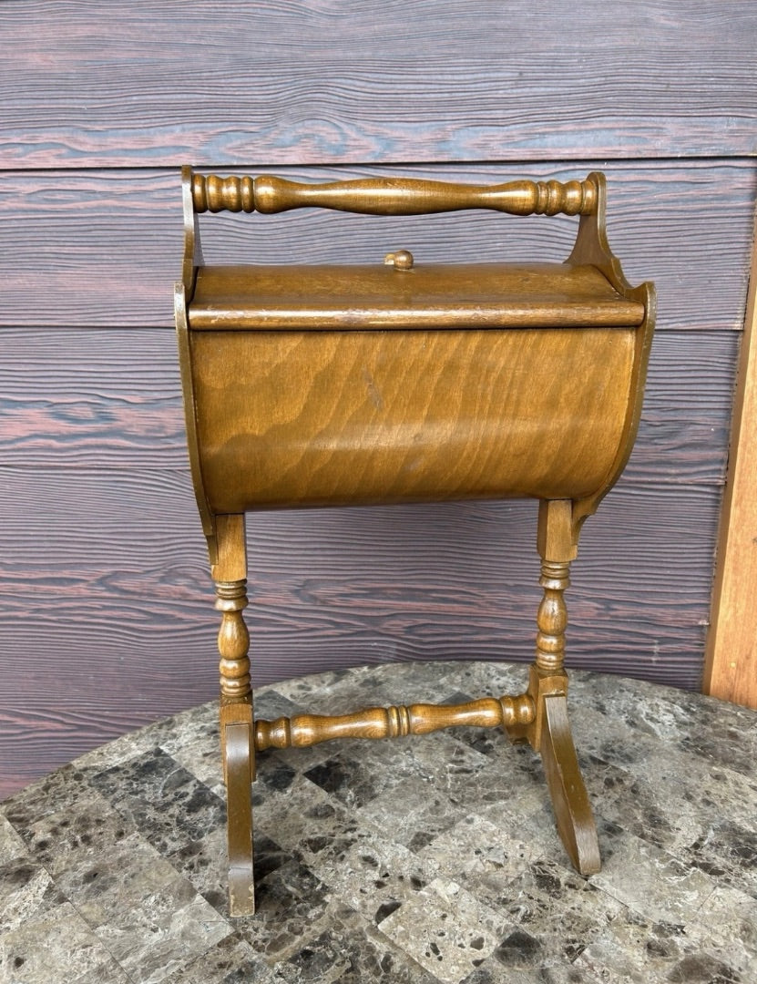 Vintage wooden sewing box