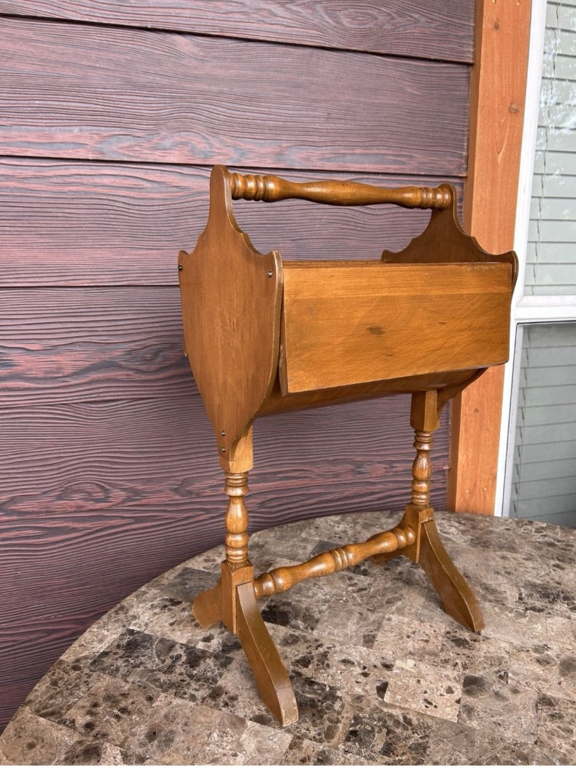 Vintage wooden sewing box