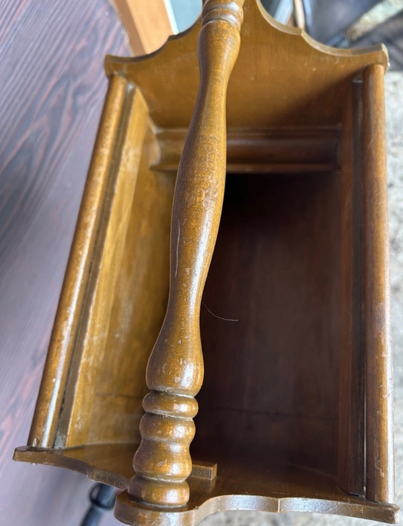 Vintage wooden sewing box