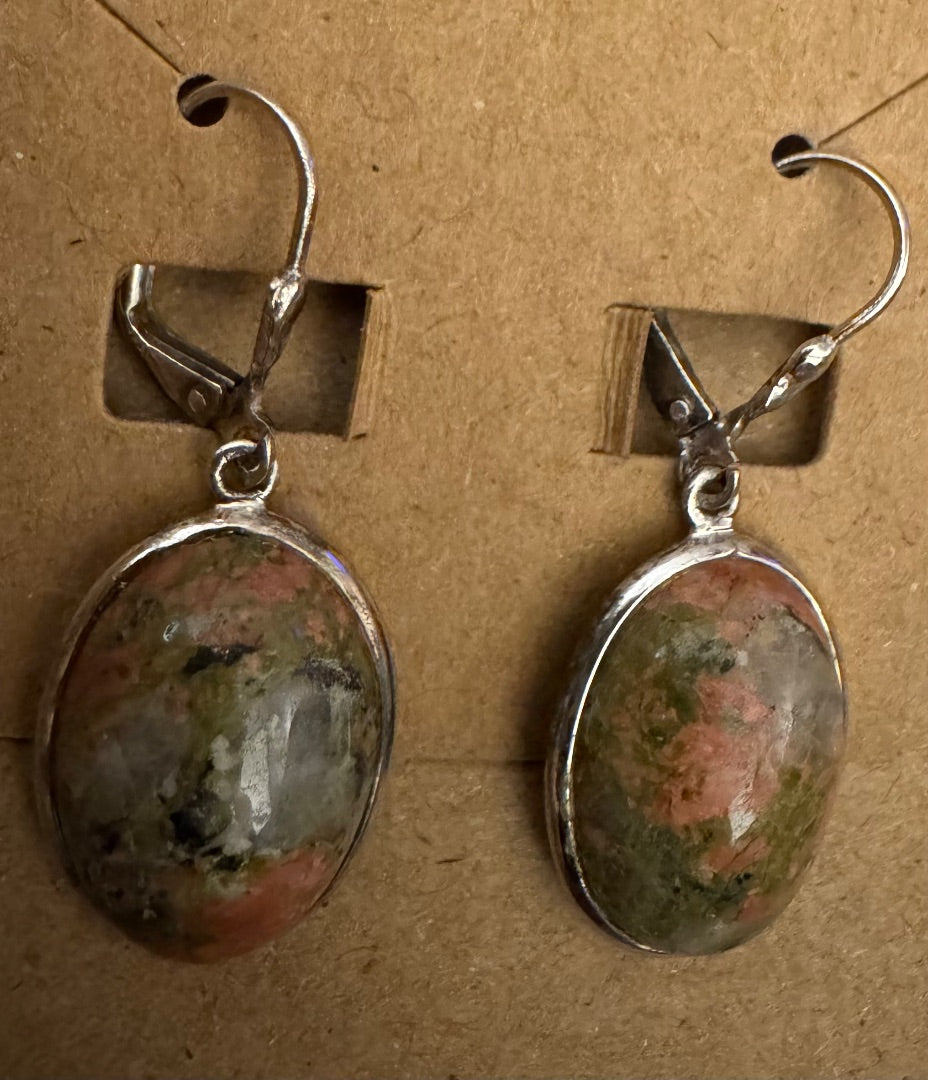 Unakite ST drop earrings