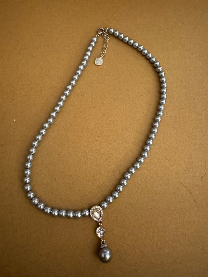 Charter Club faux grey pearl necklace