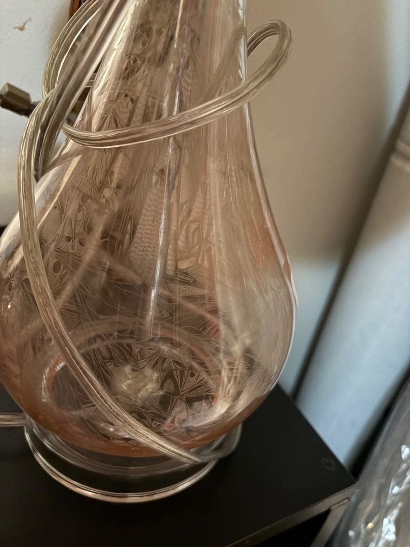 MKK0027 Etched Pink Glass Working Lamp