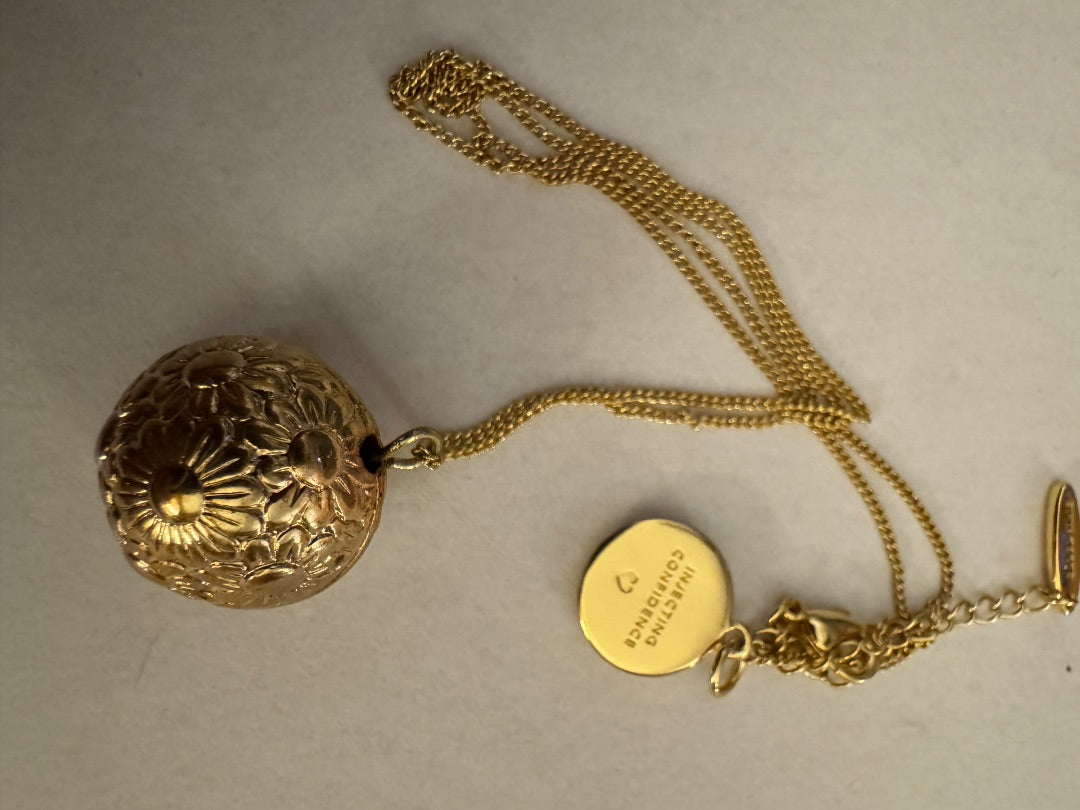 Cloud Nine gold tone ball necklace