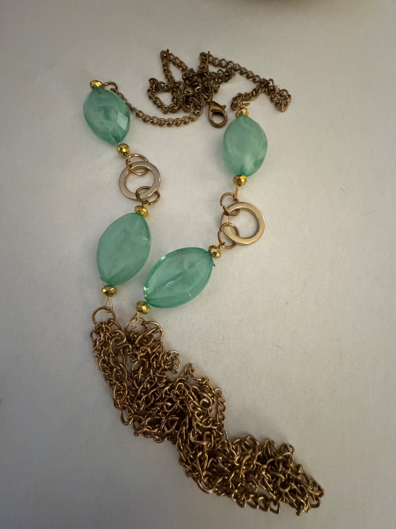 Seagram gold tone multi strand necklace