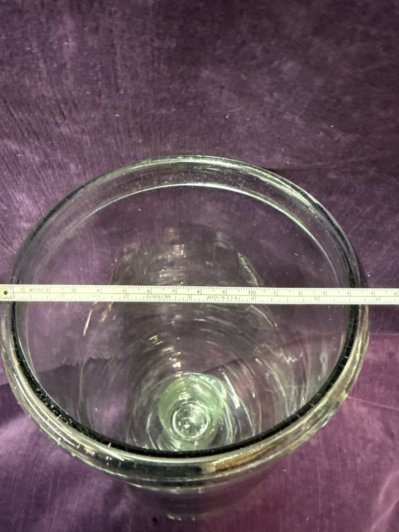 Pottery Barn Glass Hurricane Candle Holder, 12 x 6"