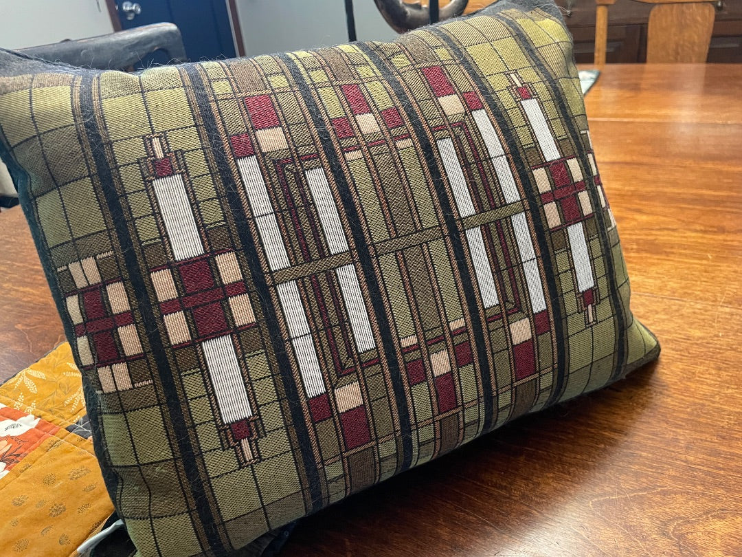 Black, green and red Rennie & Rose Pillow covers, 12x16