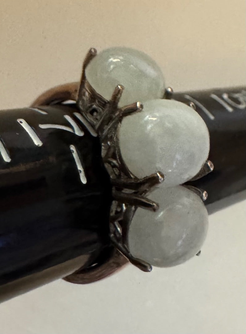 Jadeite? 3 stone STS ring