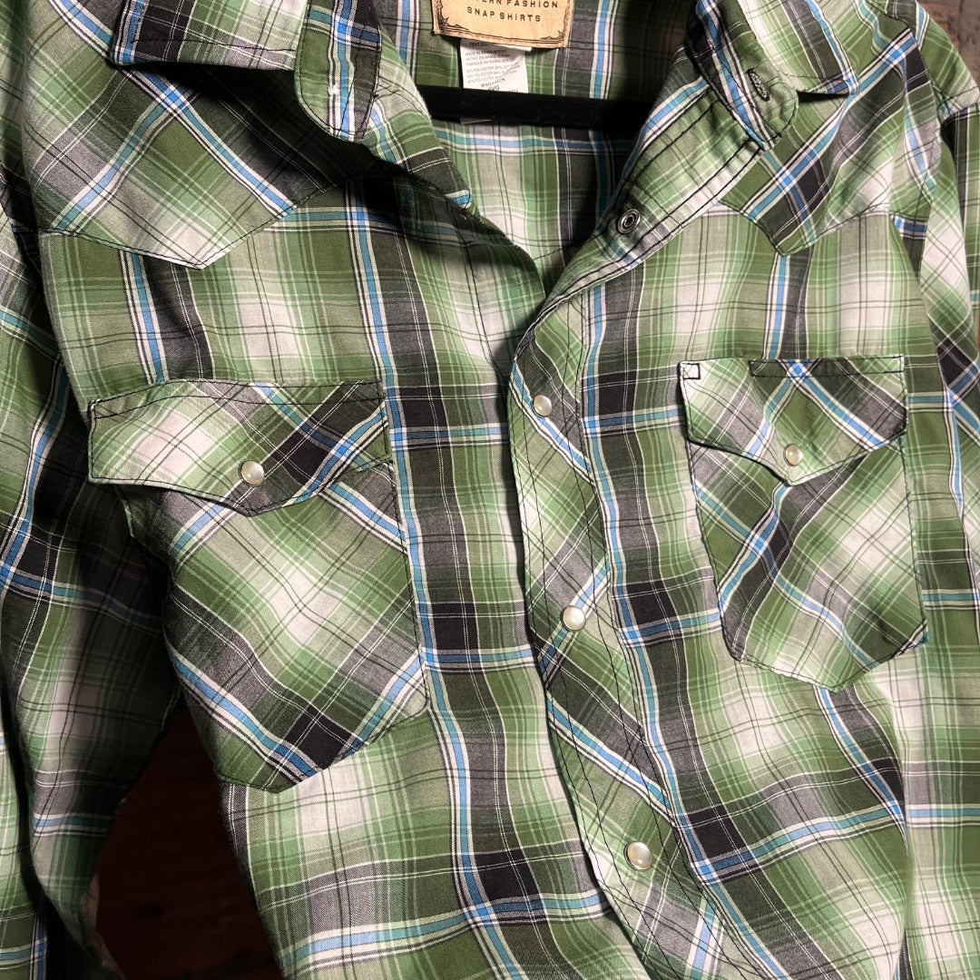 Wrangler Pearl-Snap Shirt, L