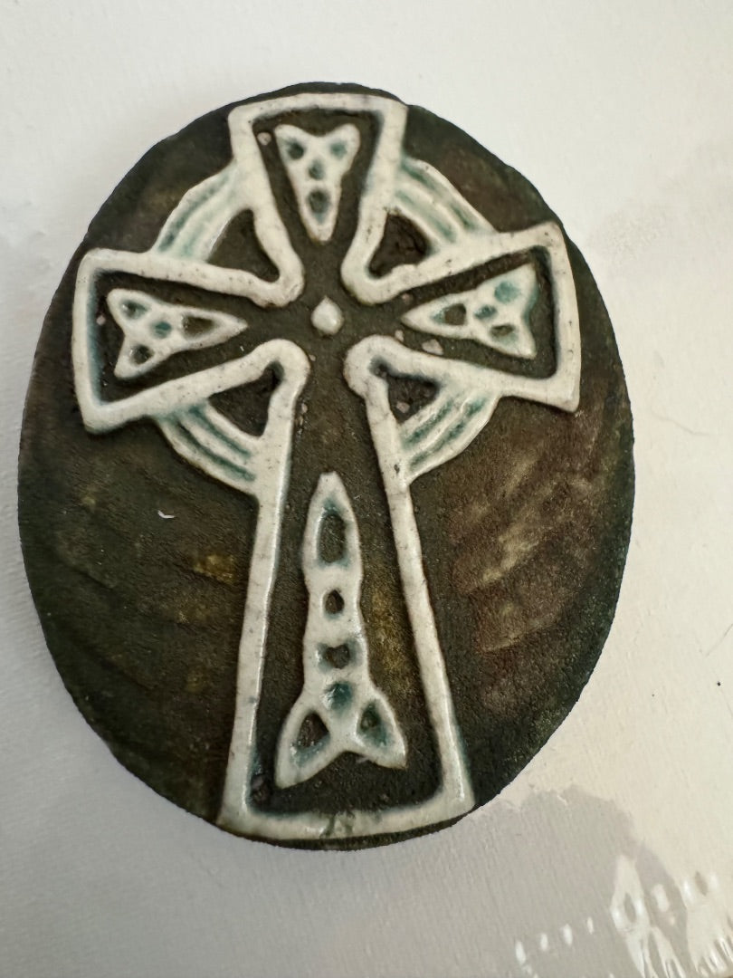 I am Grateful Cross stone