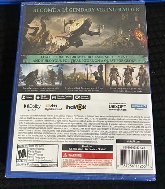 Assassins Creed -Valhalla - PS5, 8 x 6 x 1