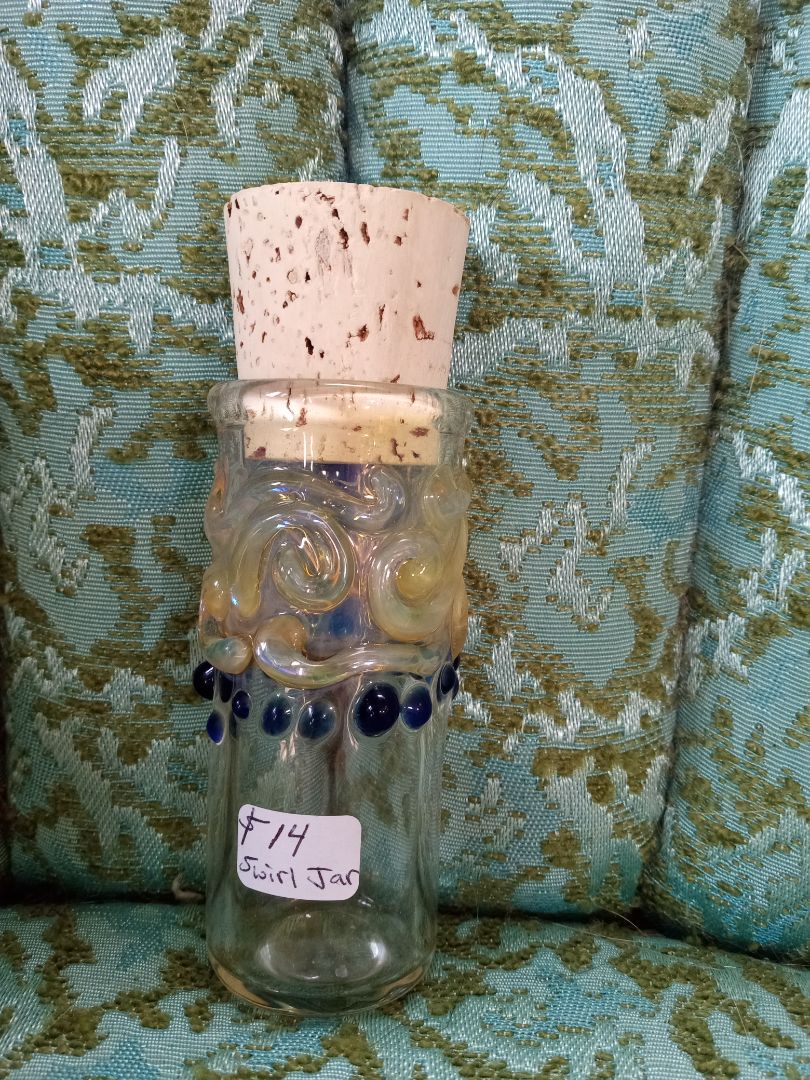 Glass Swirl Jar