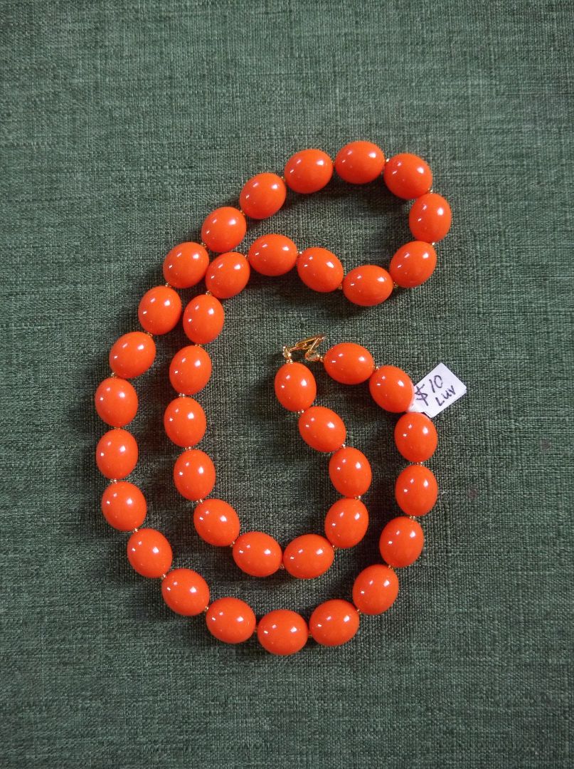 Orange Beaded necklace