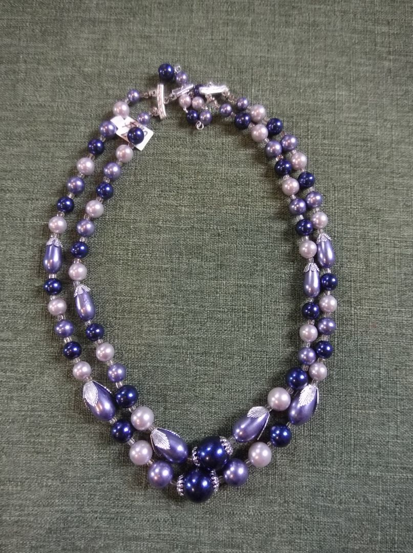 Blue Japan Vintage Faux-Pearl necklace