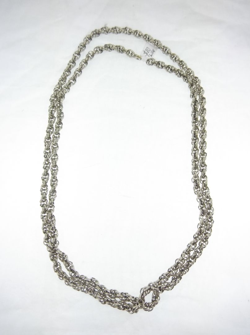 Silver Long chain necklace