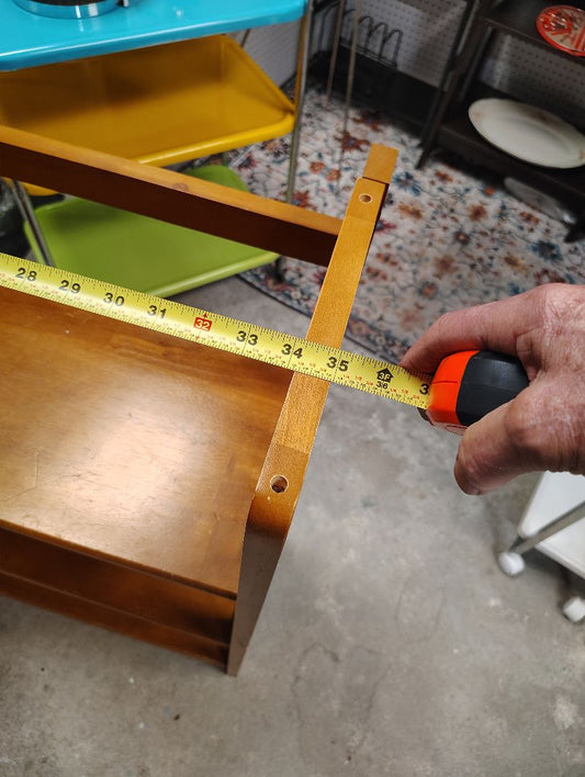 natural Bookshelf- folding, 35 w 38 t 12 deep