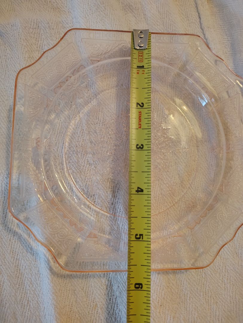 natural Anchor Hocking Princess Pattern Side Plates, 5 5/8 "
