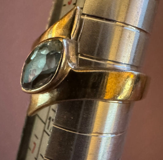 Art blue topaz ring 6