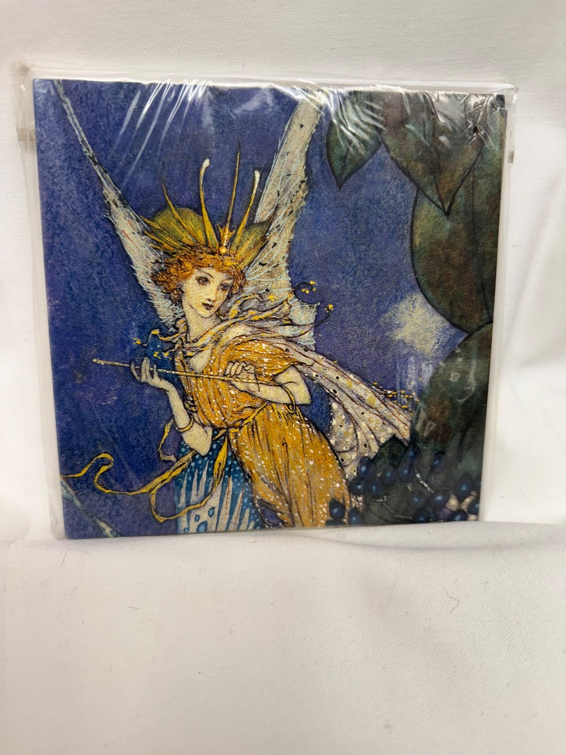 Blu/Gold British Museum - Fairy Queen Holiday Cards, 6”x6”