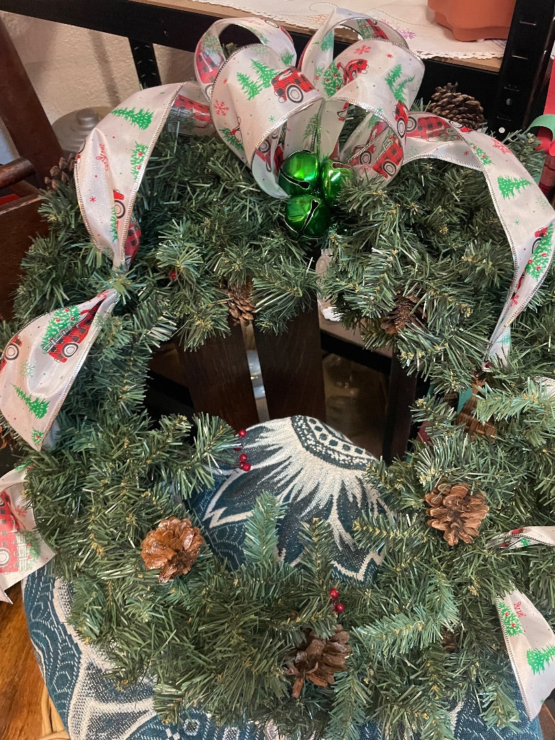 White Door sized wreathe, 24"