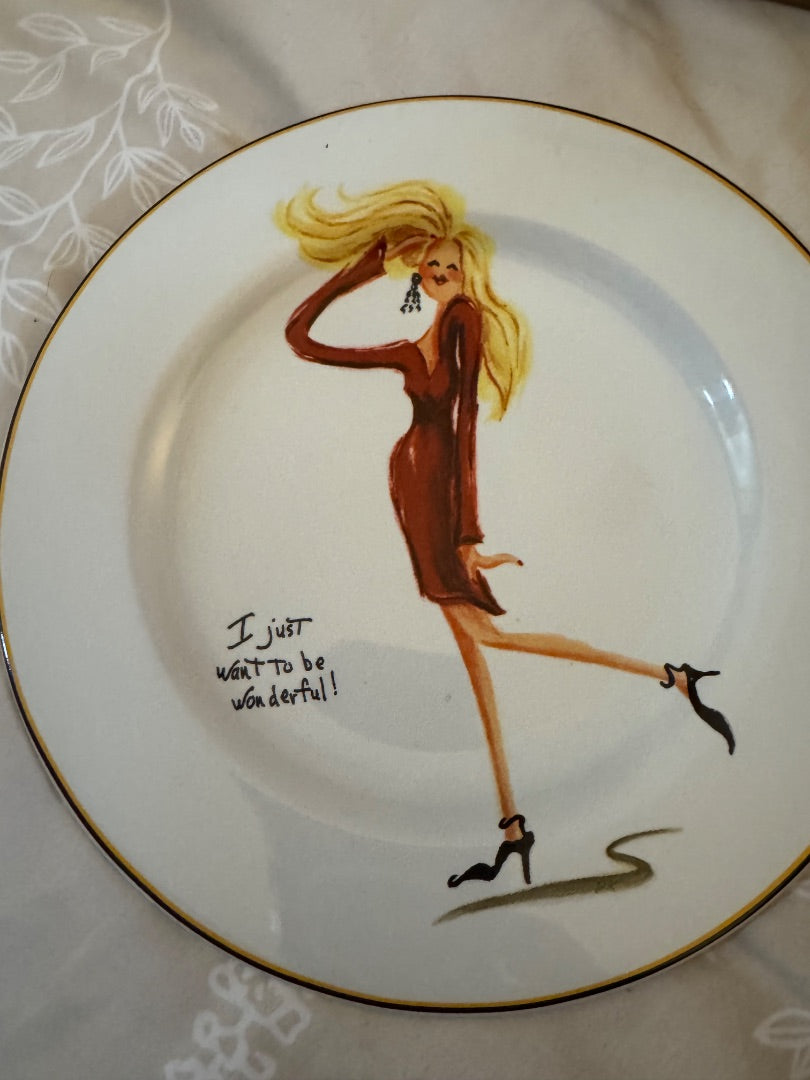 "I just want to be wonderful" Sakura plate