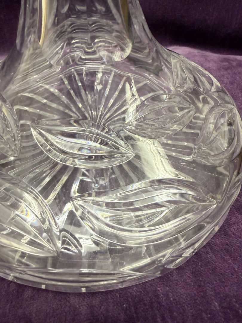 Clear VTG Crystal Ship Decanter, 9" T x 8" Di