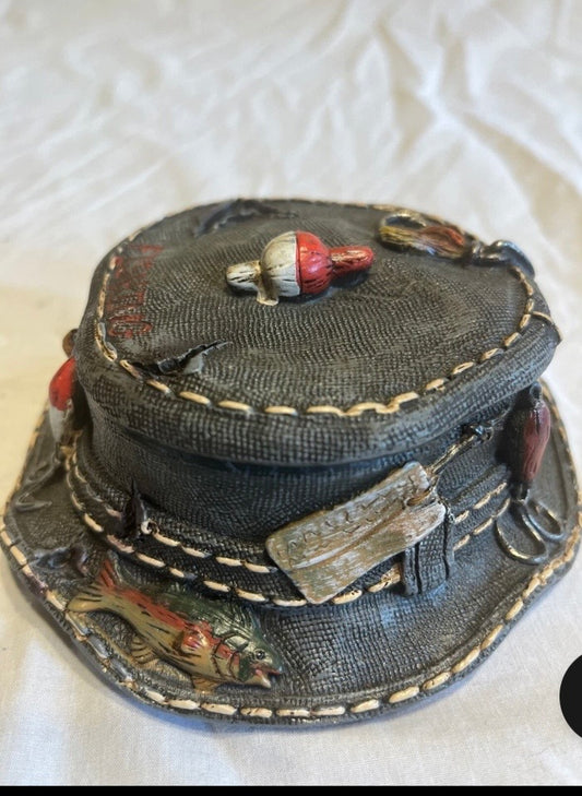 Fishing hat trinket box