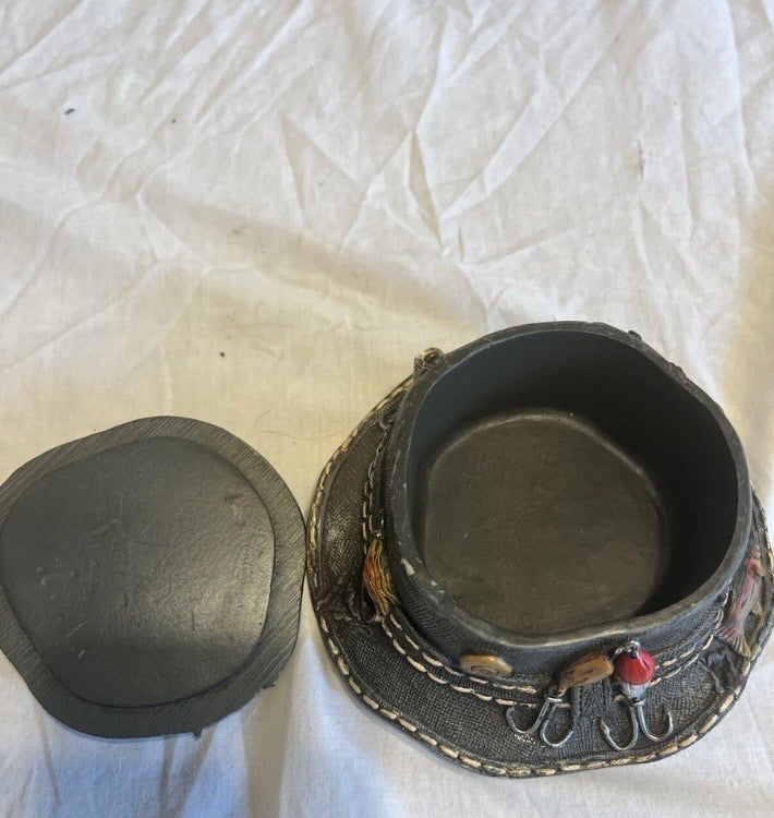 Fishing hat trinket box