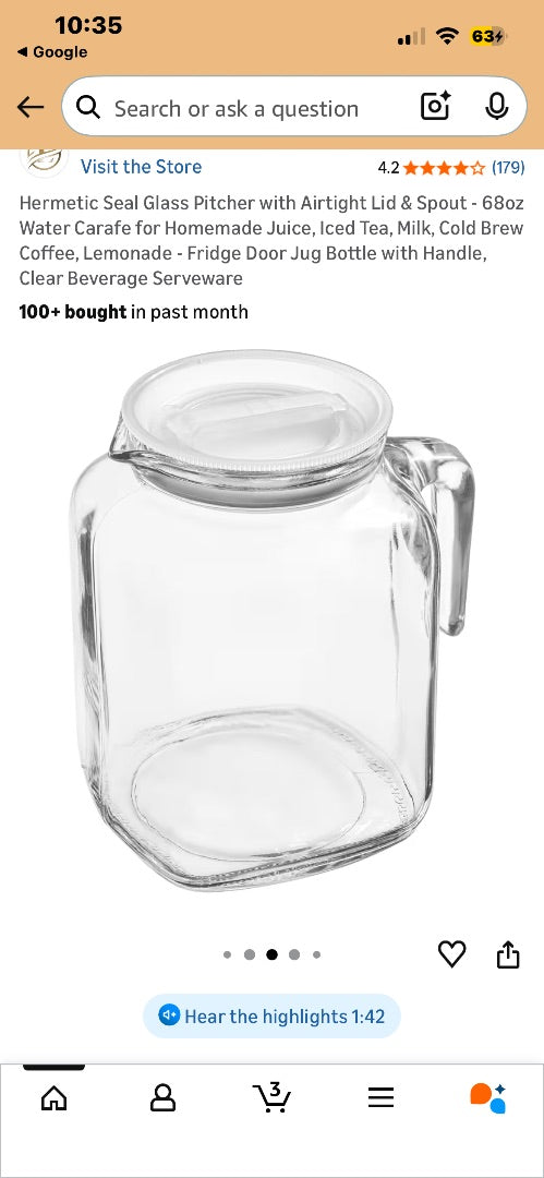 Bormioli Rocco Frigoverre Hermetic Jug