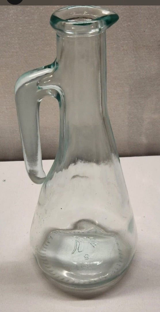 Vintage 250 ml Glass Bottle with Handle/Italy