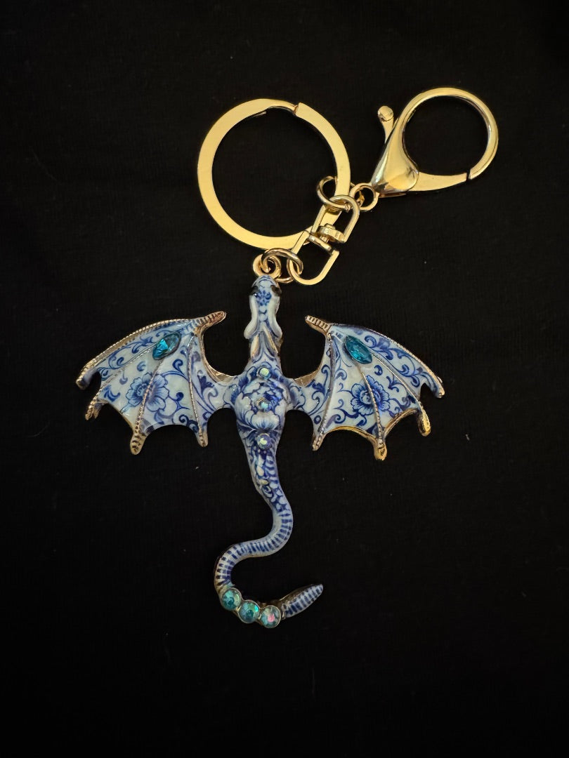 Blue dragon keychain