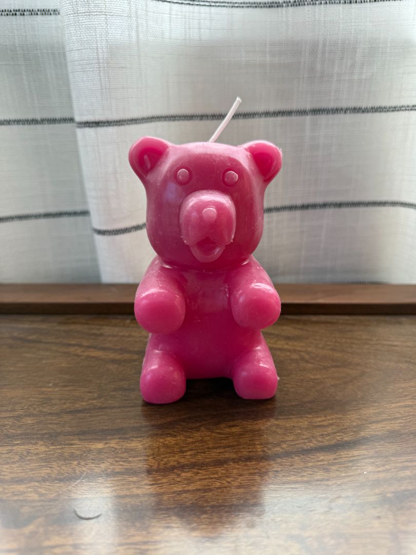 Pink Gummy Bear Candle