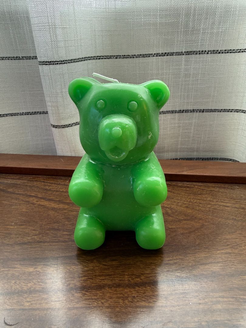 Green Gummy Bear Candle